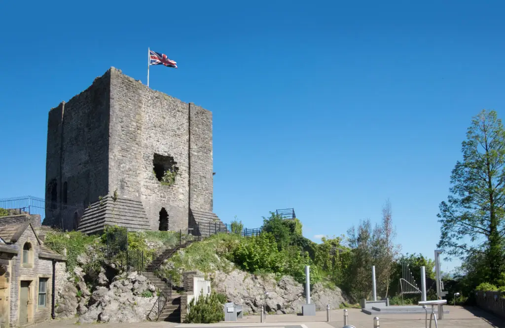 Clitheroe Castle, a ruined norman keep above the town